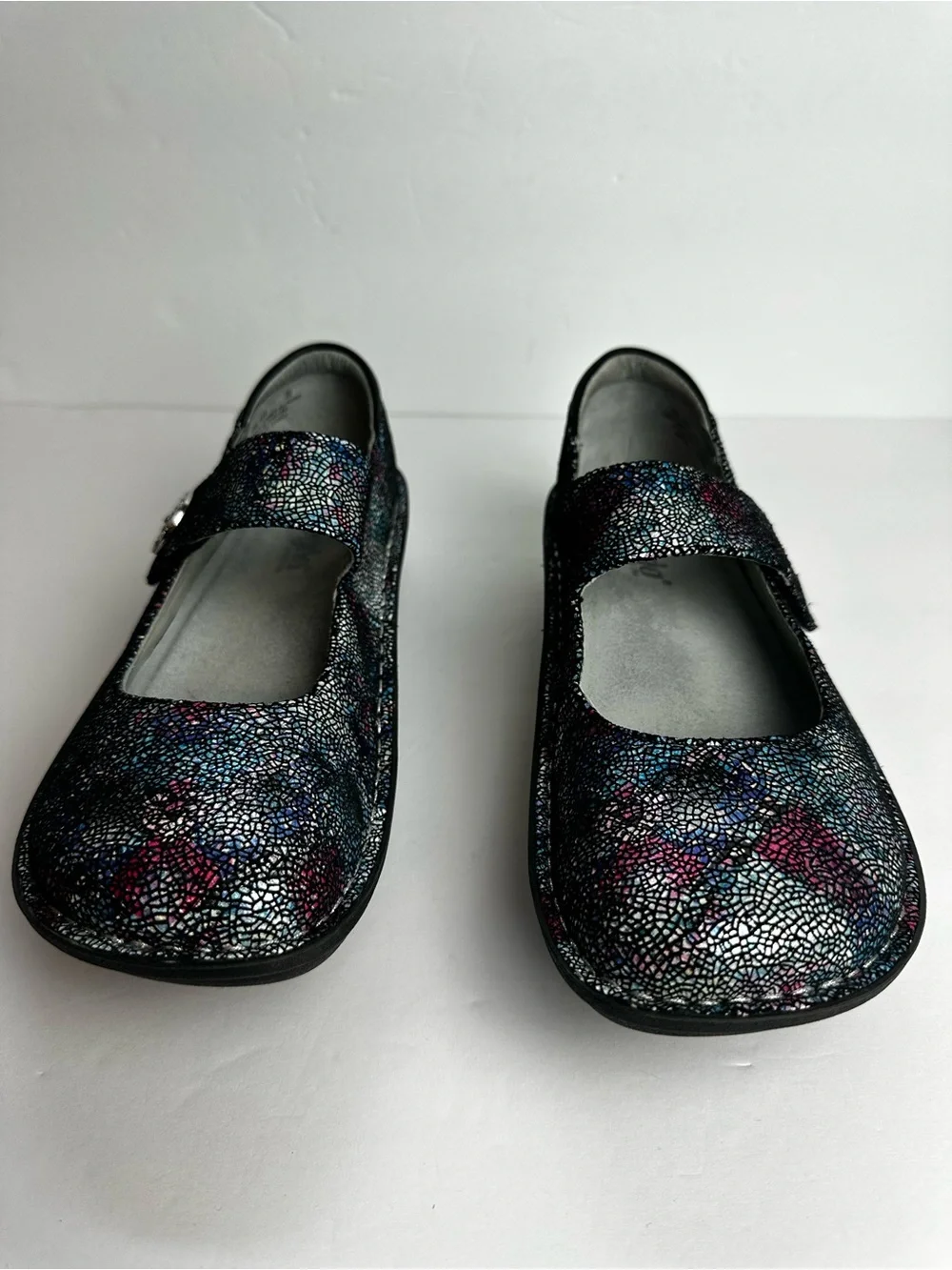 Alegria Paloma Mary Jane's Women's Size 9 EU 39 Shoes Rainbow Black FLAW
